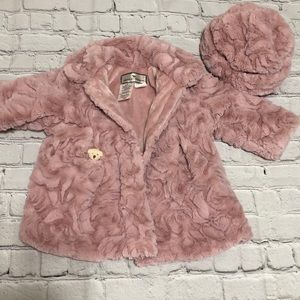Faux fur American widgeon coat